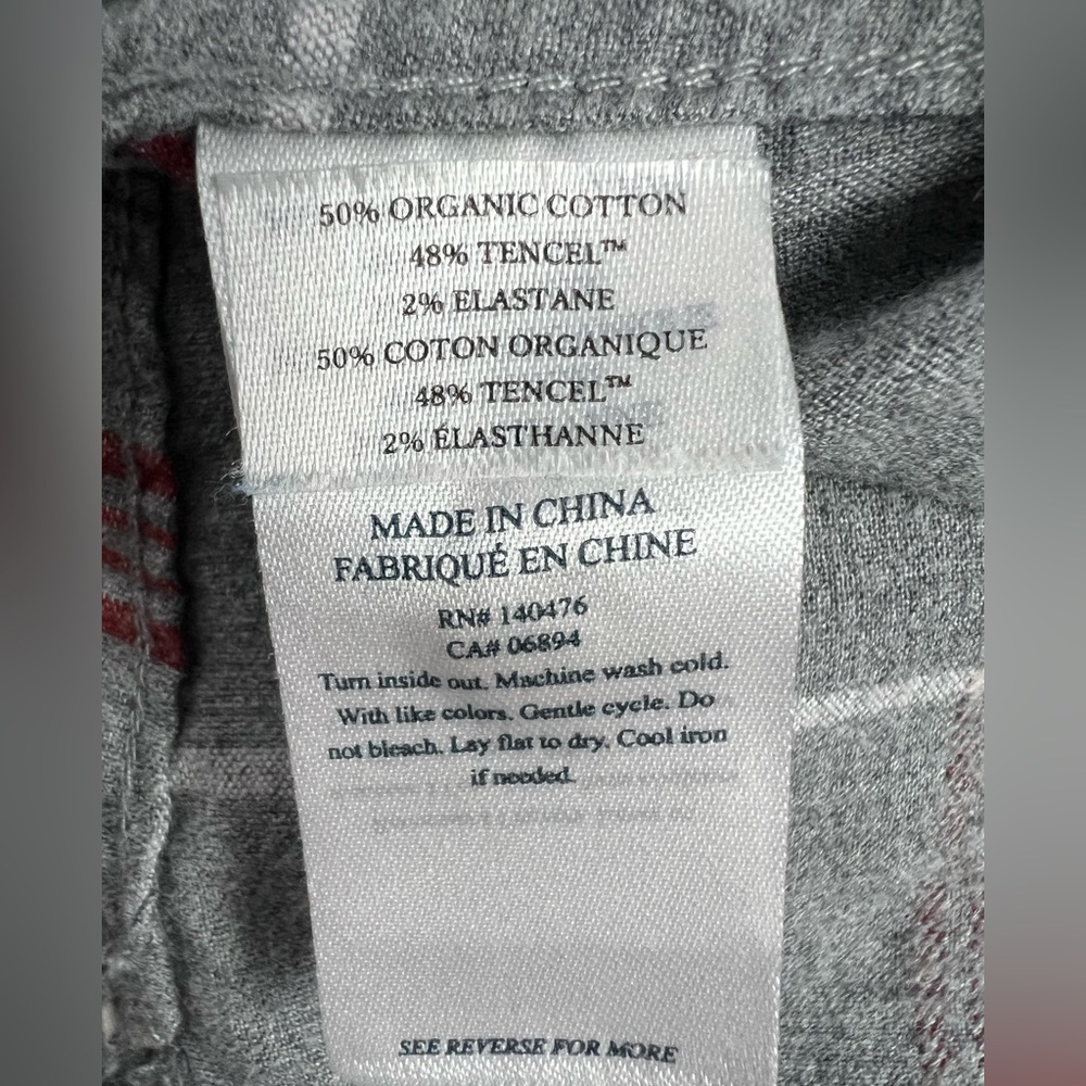 Faherty Organic Cotton Blend Gray Red White Plaid Fall Winter Office Button Down - Picture 10 of 11